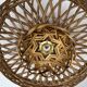 Vintage rattan basket wicker wall light 32 cm