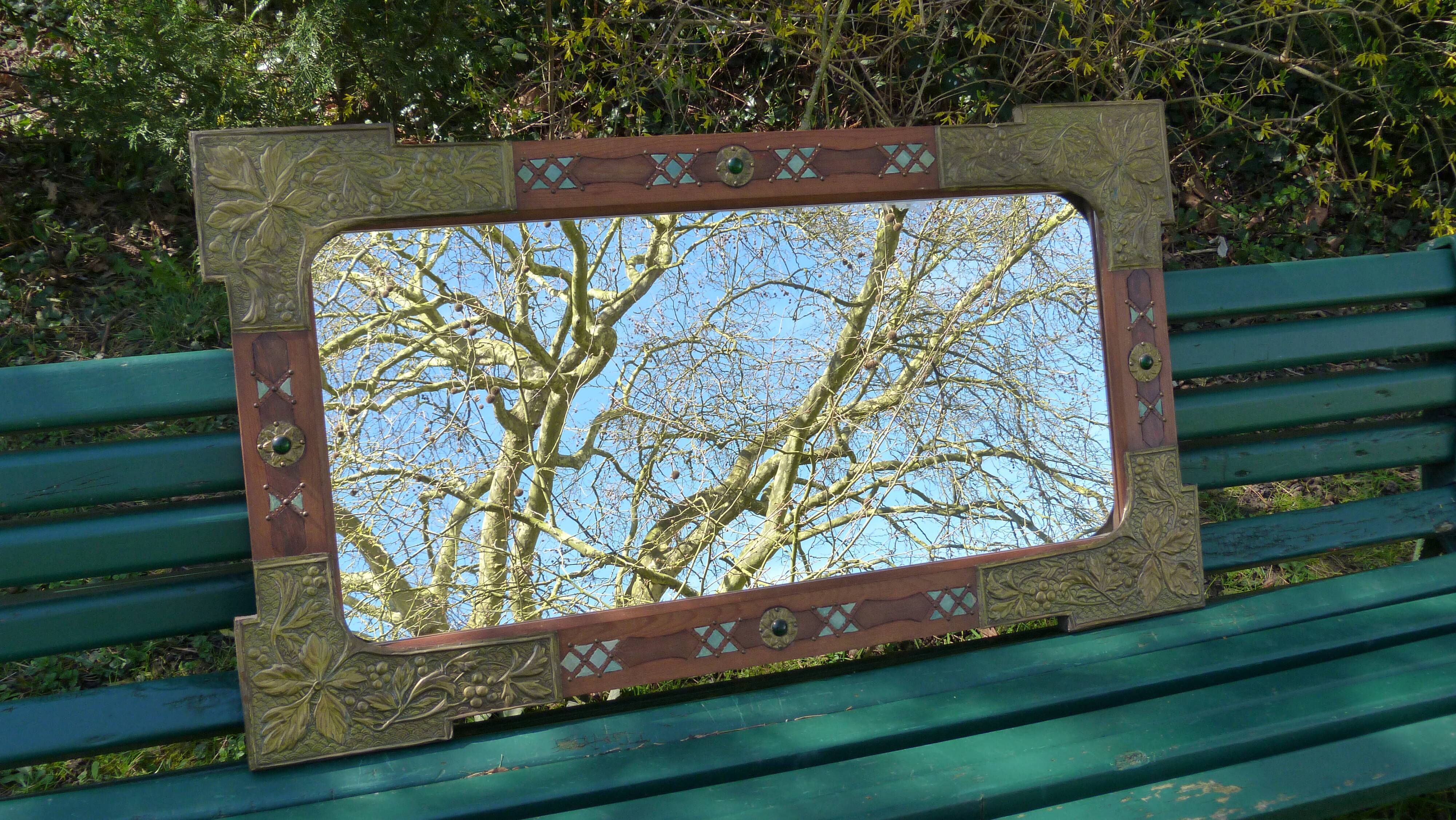 Rare art deco mirror 109x57cm