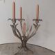 Candle holder 4 candles in vintage brass