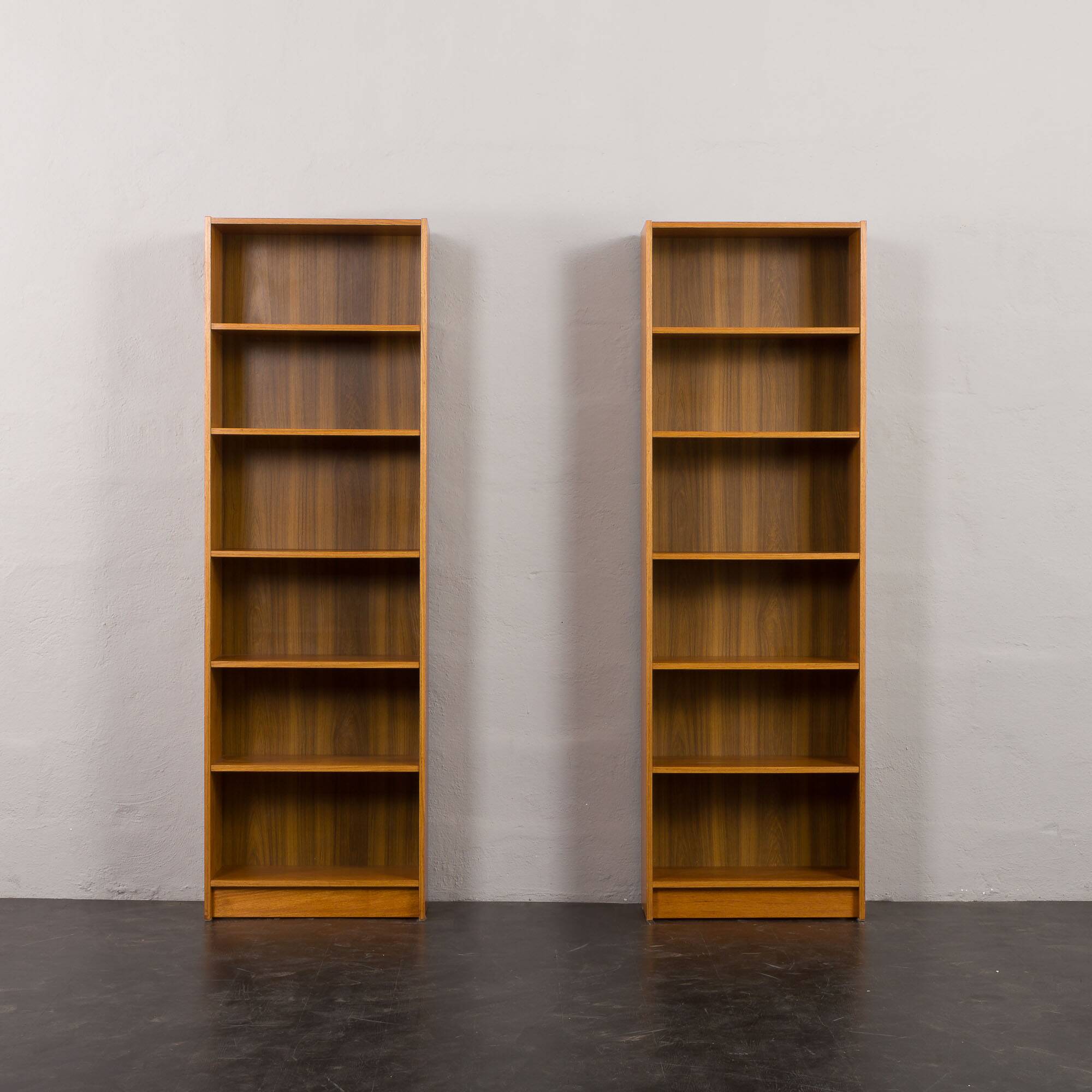 Pair of Danish bookcases in teak, Denmark, 1970s