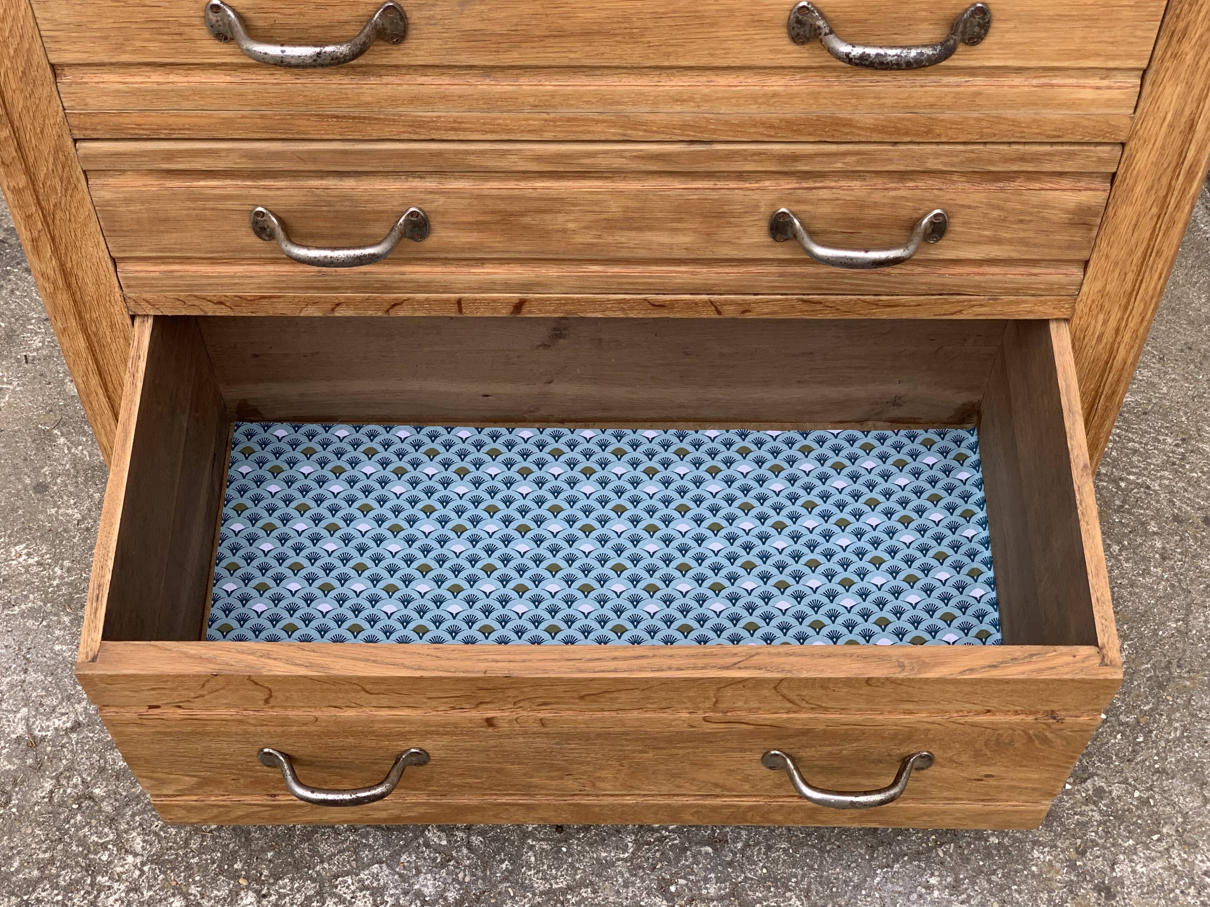 Buffet parisien vitré 1920 bois brut massif
