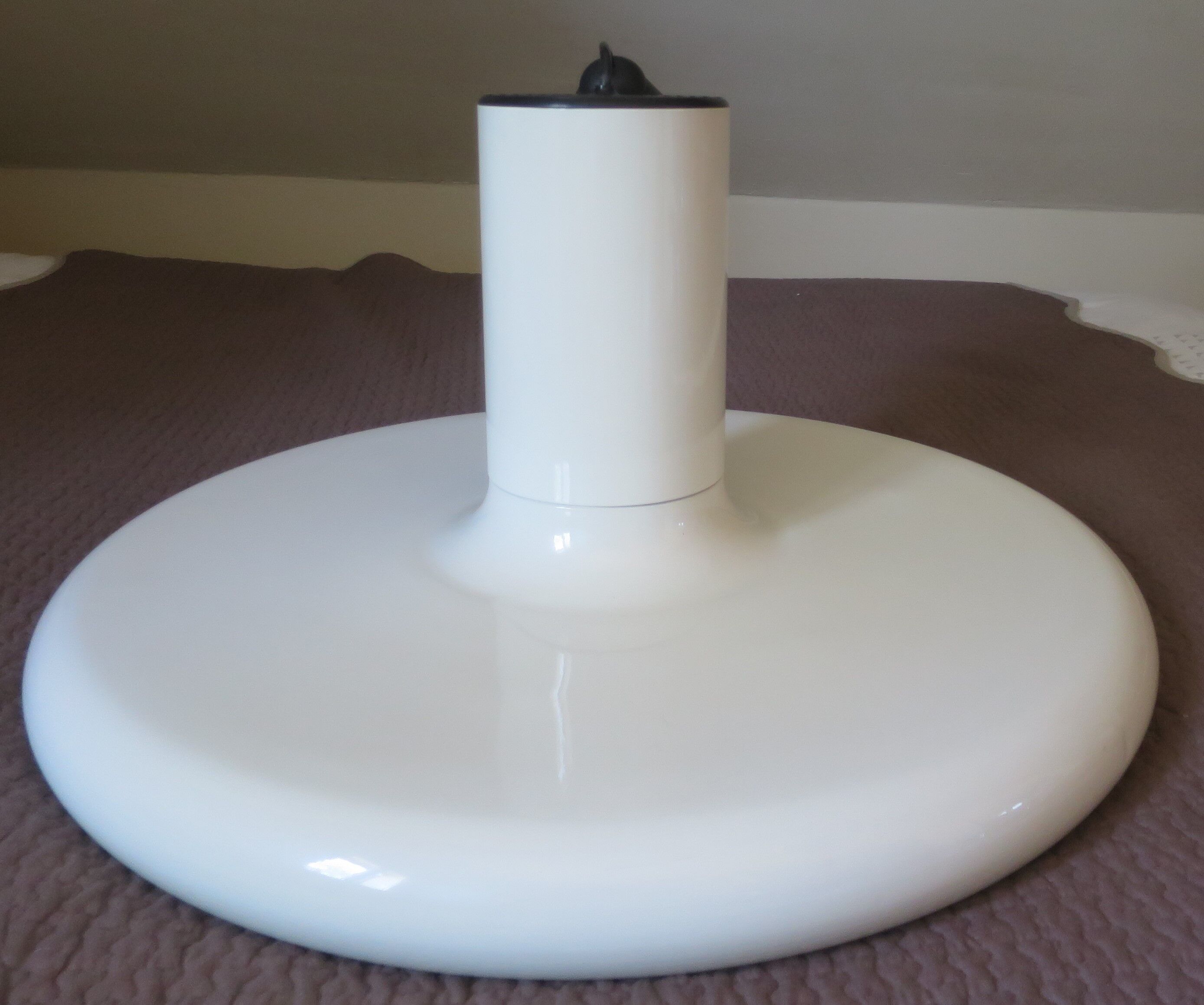 Suspension Lita white lacquered metal XL 60 cm