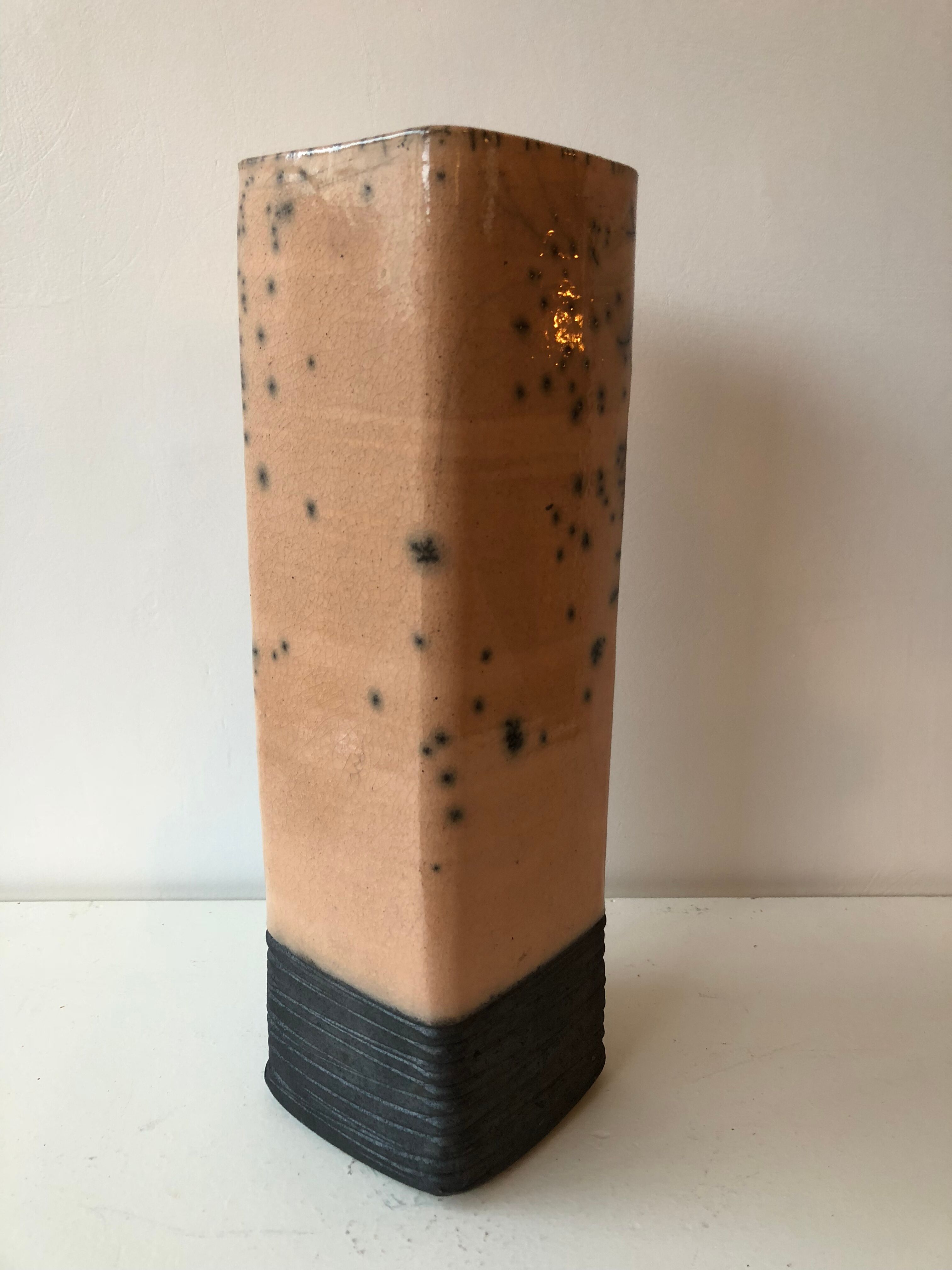Vase ceramic raku vintage