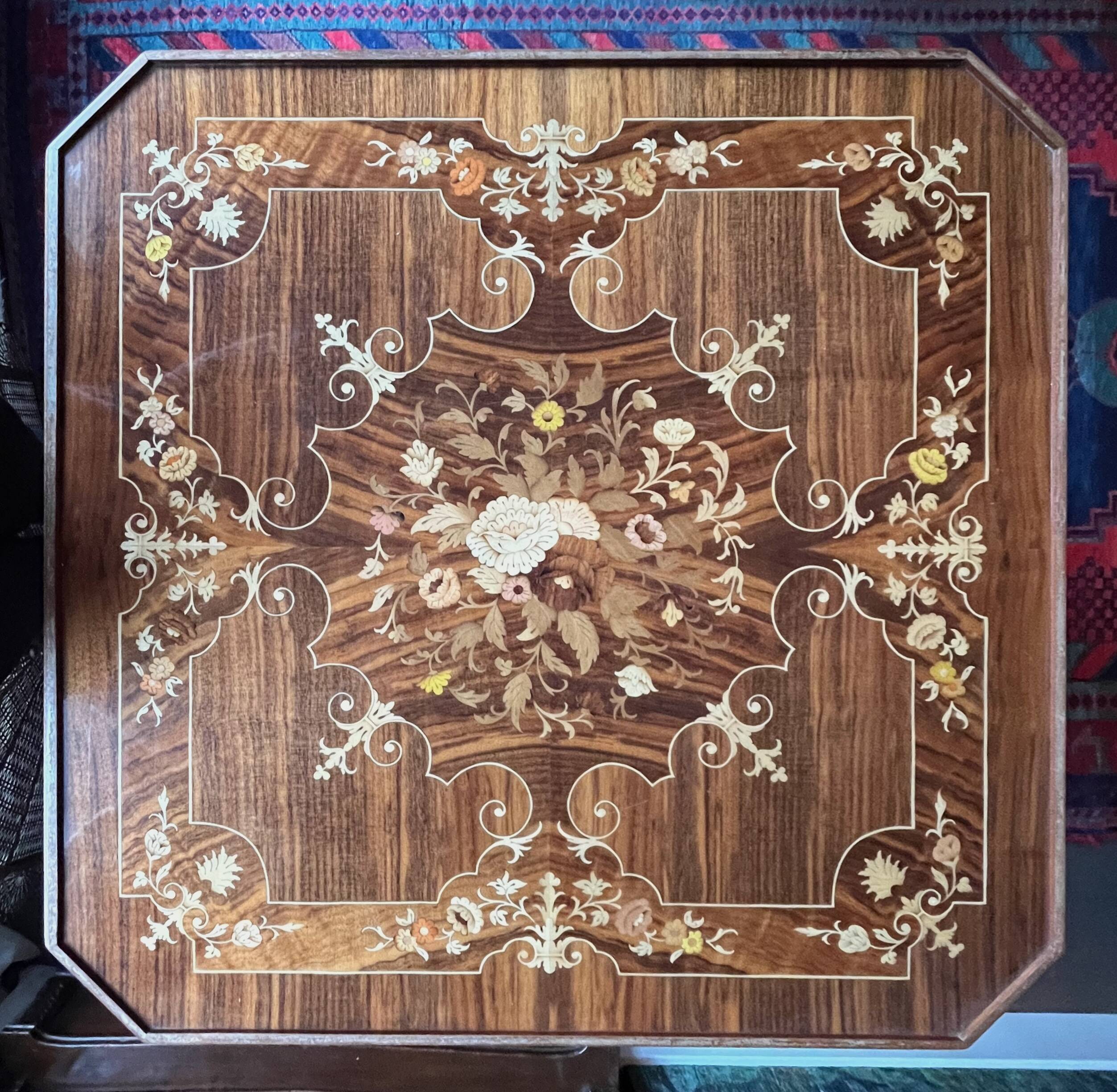 Mid-Century Italian Marquetry Multi-Game Table in Walnut & Mahogany, c. 196