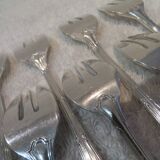 12 silver-plated oyster forks by Christofle Rubans Louis XVI