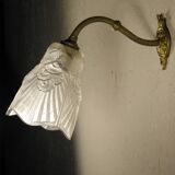 Brass and glass wall lamp from the 1920s