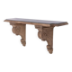 Jean-Charles Moreux. Console in carved oak and marble. 1940s.