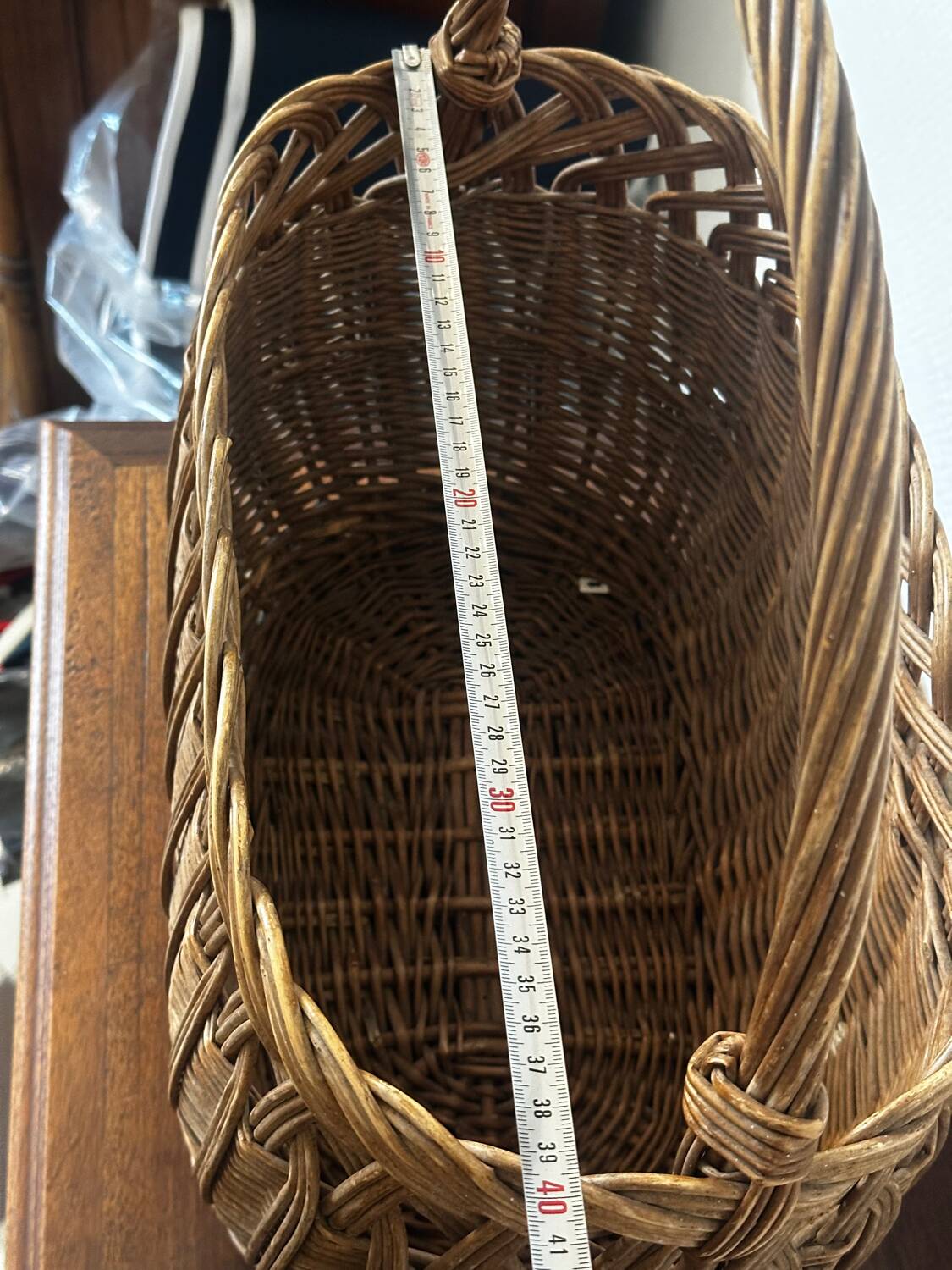 Vintage 1950s wicker basket