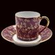 Set of 6 multicoloured moka cups in Limoges fine porcelain.