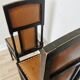 Set of 3 Vintage Dining Chairs: High Back, Leather Seat, Nailhead Trim