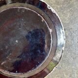 Round dish, black bottom in glazed terracotta