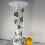 Baccarat  Vase Opaline XXL Décor Aux raisins 1860 19eme France