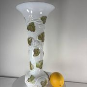 Baccarat Opaline Vase XXL Grape Decoration 1860 19th Century France