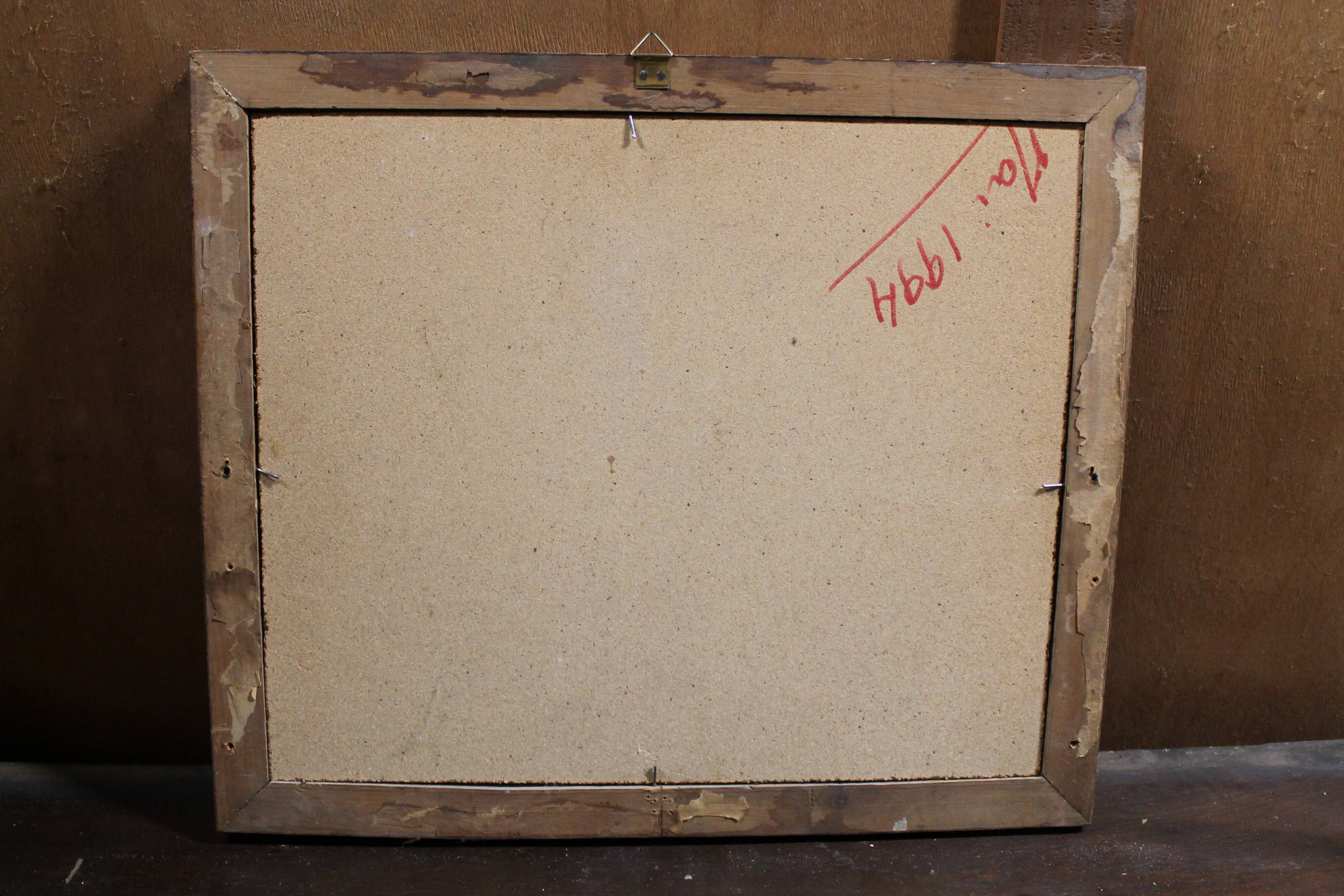 Oil on canvas bouquet of iris