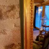 Golden in-between mirror with restored gold leaf 36x127cm