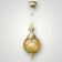 Suspension boule style Hollywood Regency en verre texturé et laiton doré