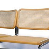 Six Cesca tubular frame cantilever dining chairs by Fasem, Italy 1999