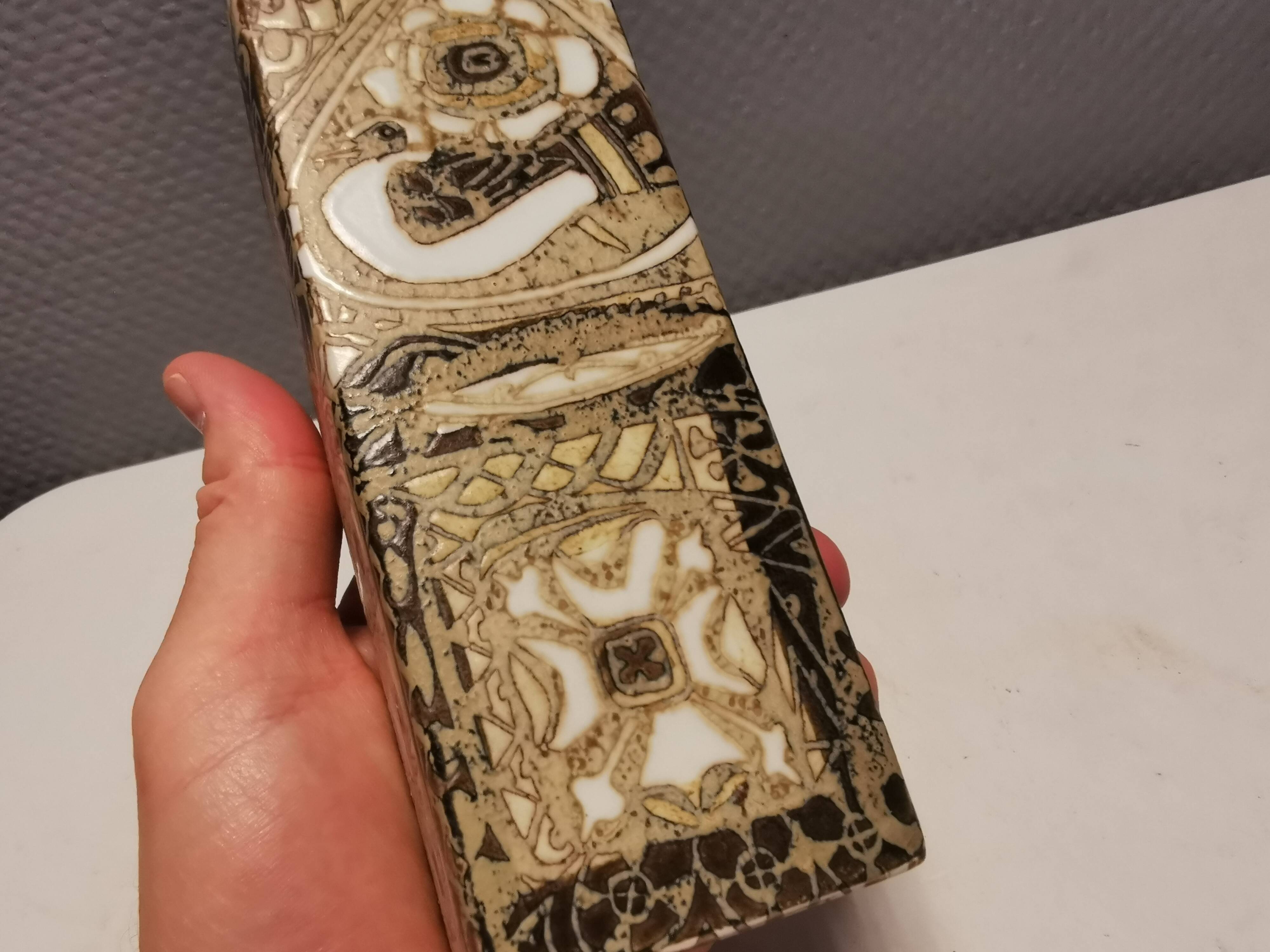 Nils Thorsson Baca vase for Royal Copenhagen Denmark, abstract design, 1960s