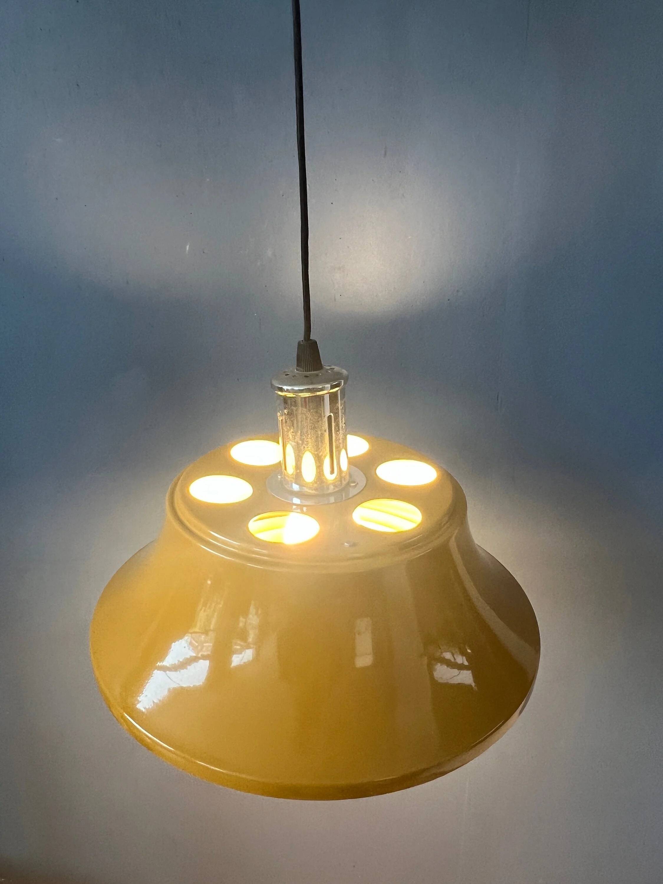 Yellow metal suspension Mid-Century