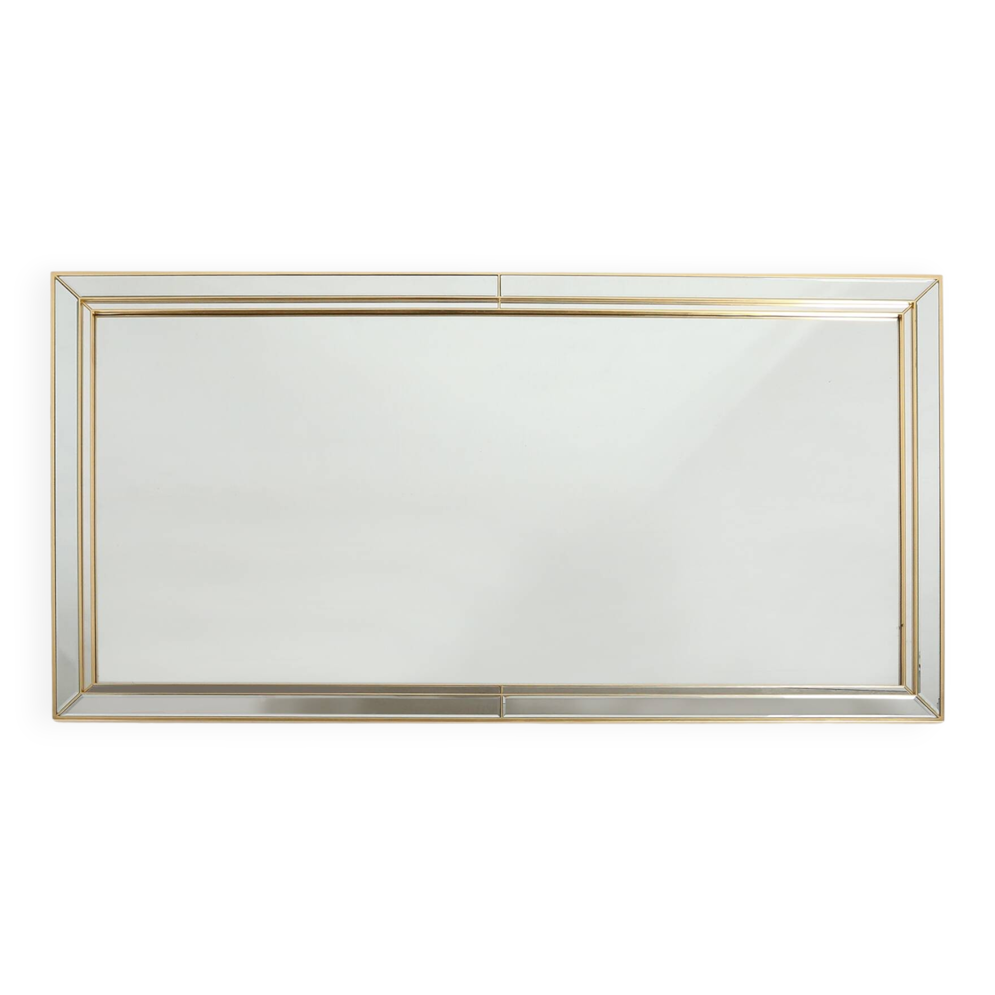 Large Hollywood Regency style Deknudt mirror, Belgium ca. 1980