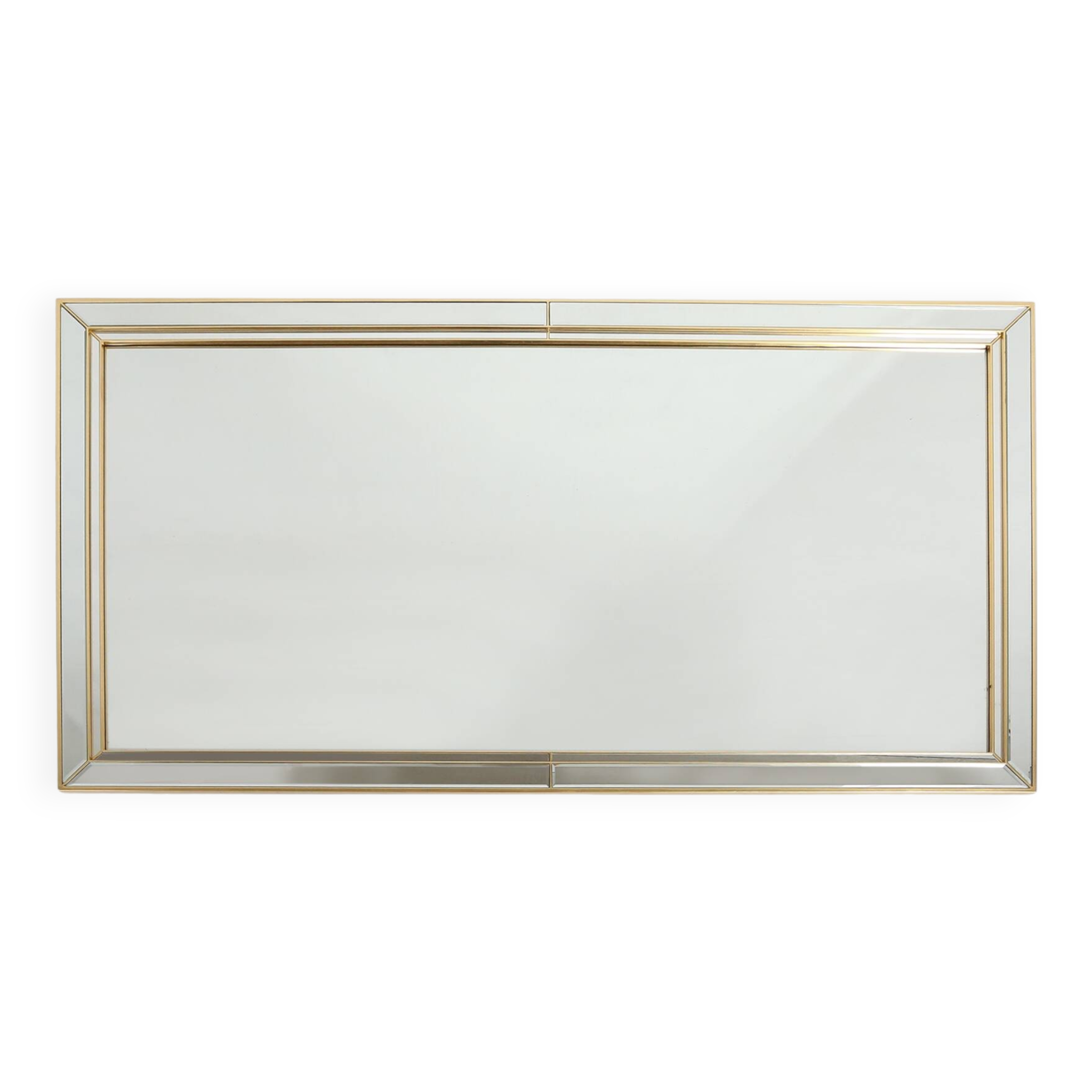 Large Hollywood Regency style Deknudt mirror, Belgium ca. 1980