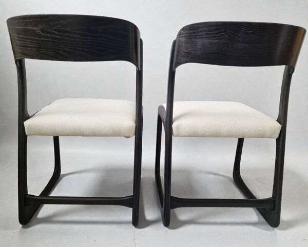 4 chaises traineau Baumann