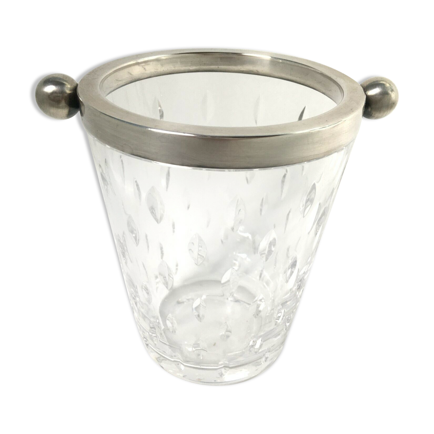 Crystal and solid silver ice bucket 800