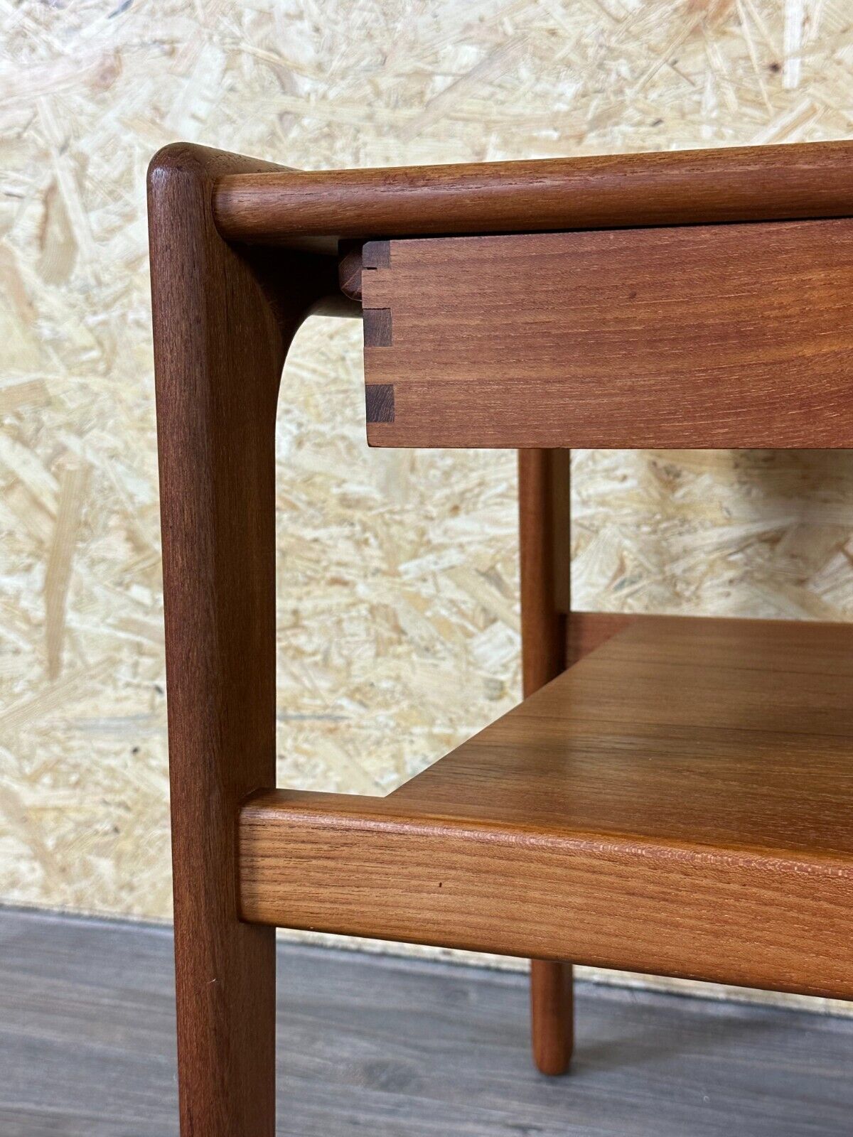 60s 70s teak side table with drawer Arne Wahl Iversen Denmark