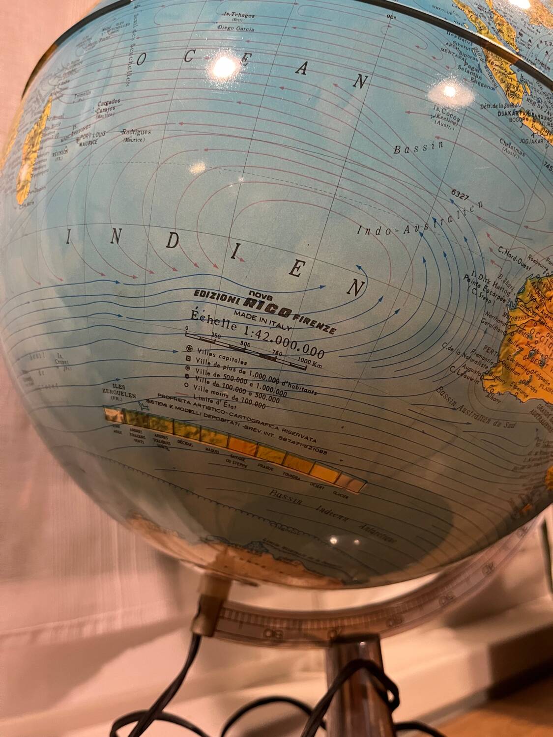 Vintage earth globe