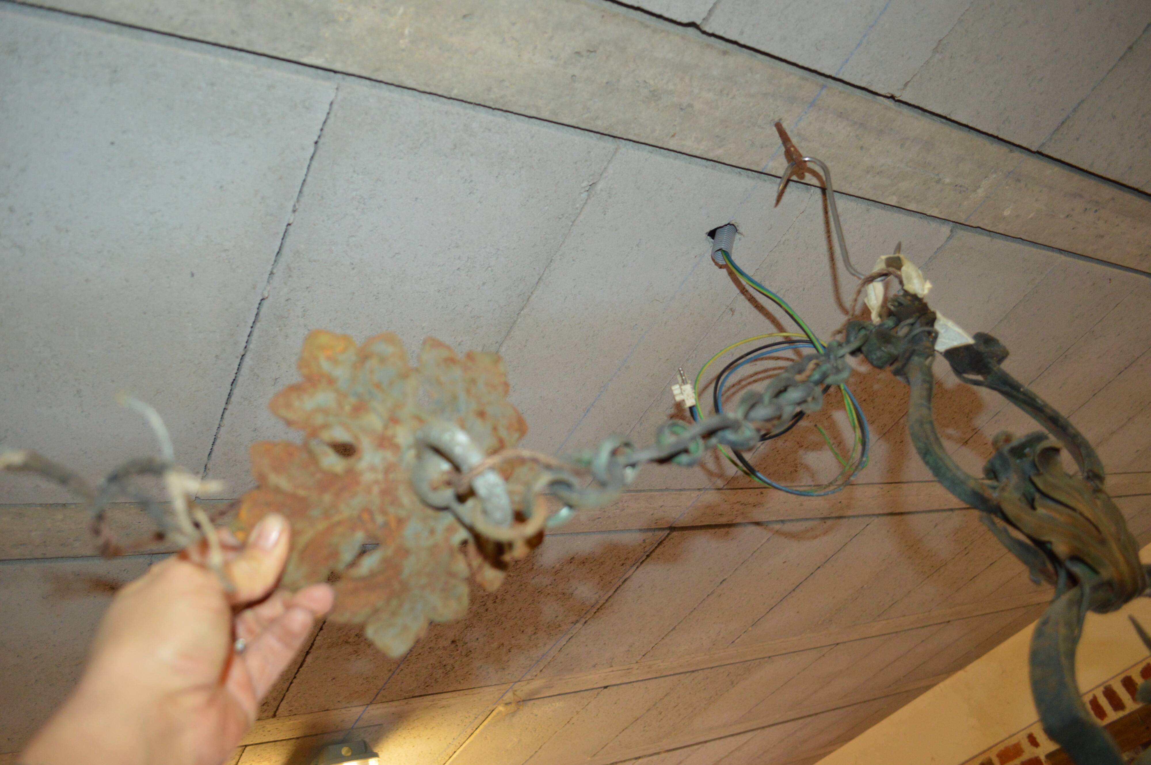 Wrought iron chandelier