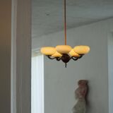 Chandelier with 5 arms by Paavo Tynell, model 1386/5 for Taito, Finland, 1930s.