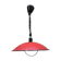 Old red metal suspension lamp from the 70s