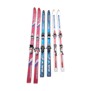 3 paires de skis vintage