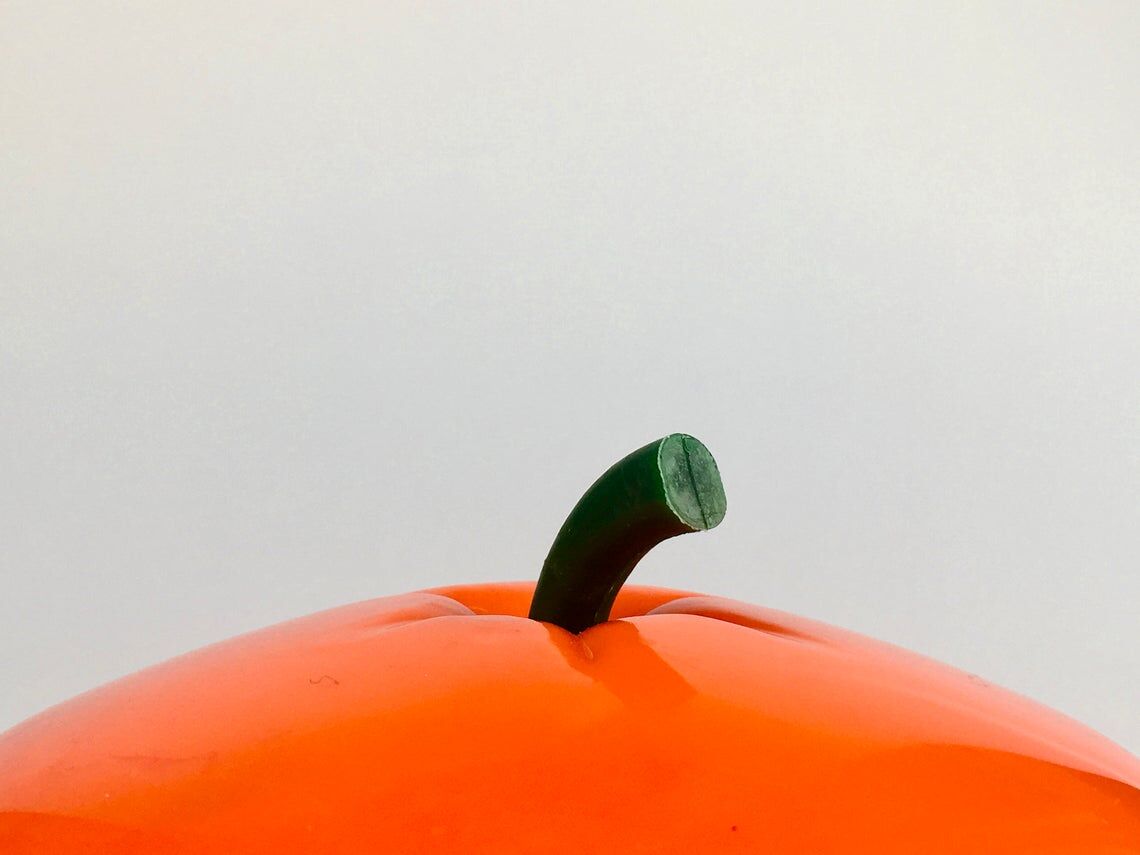 1970s orange plastic ice bucket