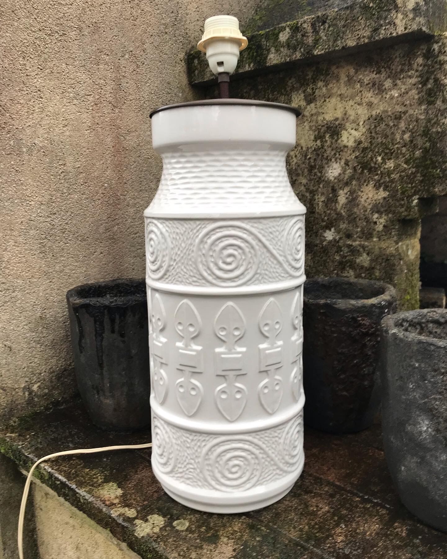 Vintage ceramic lamp stand