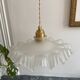 Vintage glass frilled/ruffled pendant