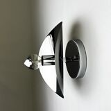 Applique "Folio", époque spatiale, métal chromé, Italie, 1970