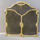 19th century fireplace fire guard by Bouhon Frères in bronze, French spark guard 1880