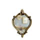 Small antique mirror in baroque style – gold frame in bronze or brass.