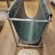Designer leather magazine rack, 1970s