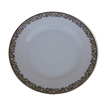 Round porcelain dish U M L diam 31 cm