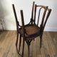 Set of 4 bistro chairs in curved wood of beech Luterma 30s
