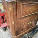 Bar cabinet with solid teak system circa 1980
