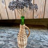 Rattan bottle with handle