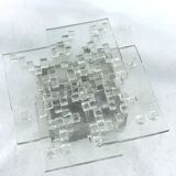 Mid-Century Clear Murano Glass wall light by Albano Poli for Poliarte. Italy 1970s