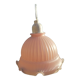 Baladeuse vintage en verre moulé rose