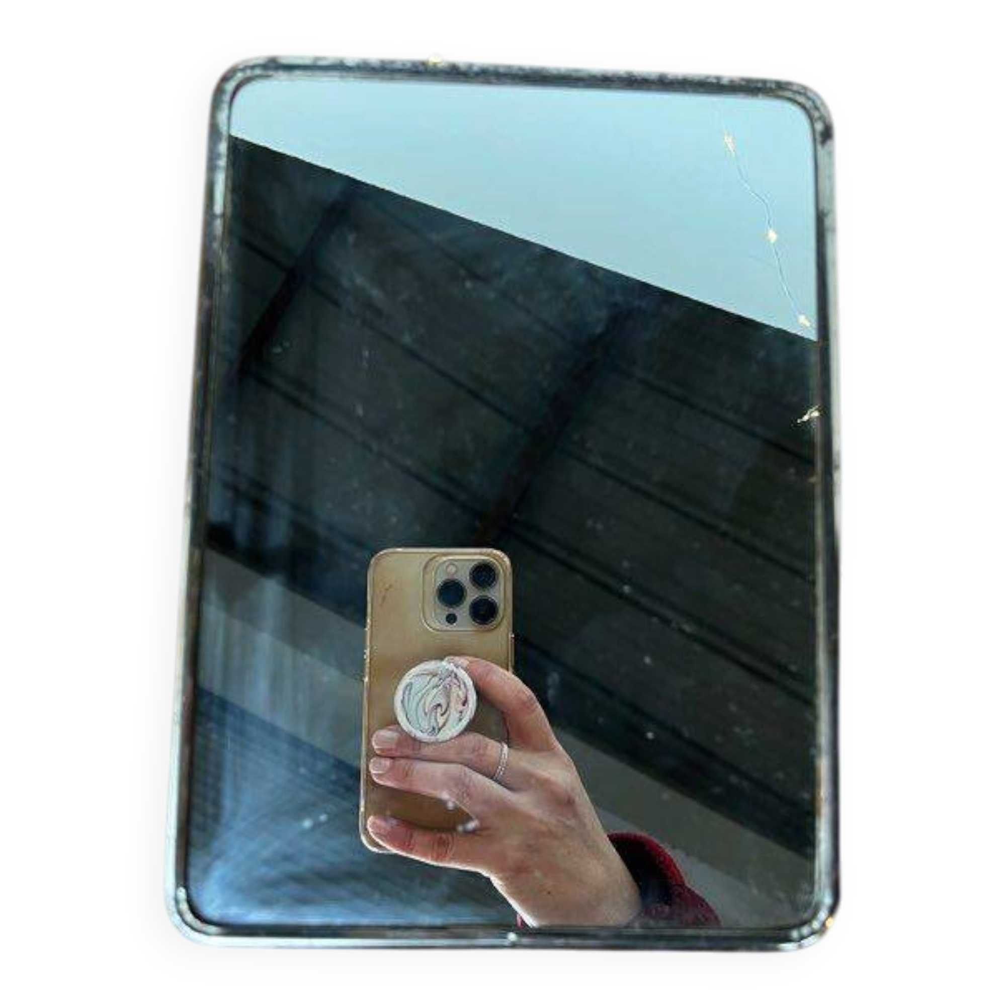 Antique barber's mirror