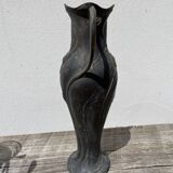 Art nouveau pewter vase 1900 signed