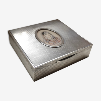 Old box solid silver guilloche box