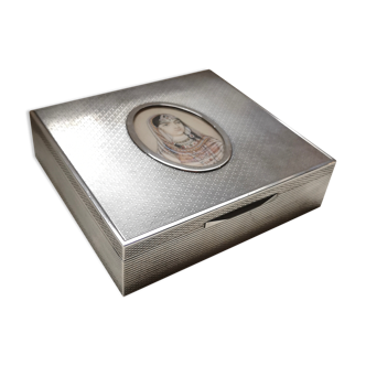 Old box solid silver guilloche box